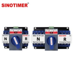 Comutator automat transfer SINOTIMER 125A 4P, ATS trifazic retea – generator, mod automat si manual
